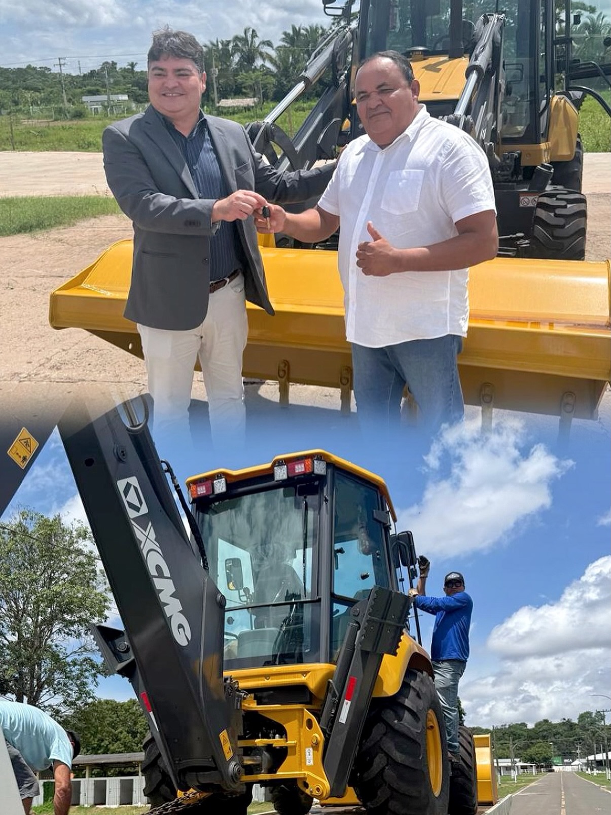 Nossa Senhora dos Remédios amplia frota de máquinas com nova retroescavadeira | Divulgação/Prefeitura de Nossa Senhora dos Remédios