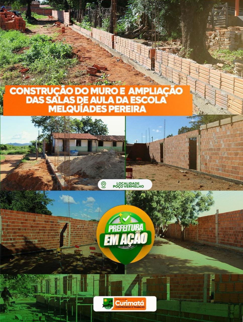 Construção de um muro e ampliação de salas de aula - Foto: Prefeitura de Curimatá