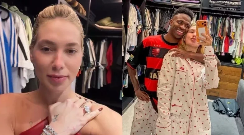 Virginia Fonseca mostra bastidores antes de jogo de Vini Jr. pelo Real Madrid