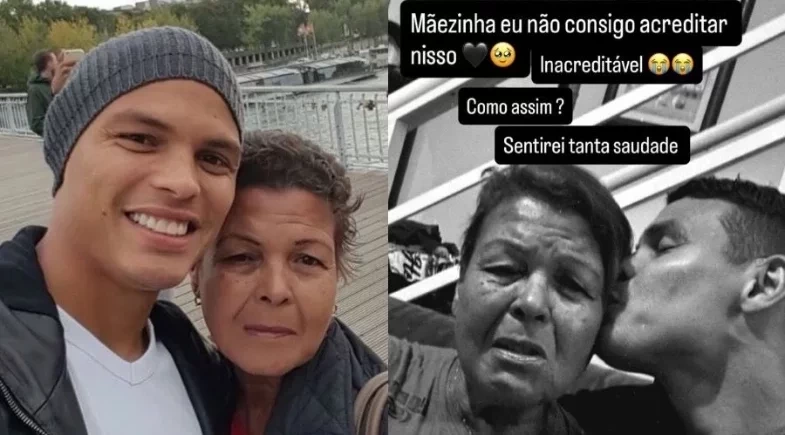Thiago Silva se despede da mãe cinco dias após morte do sogro: “Cuide de nós”