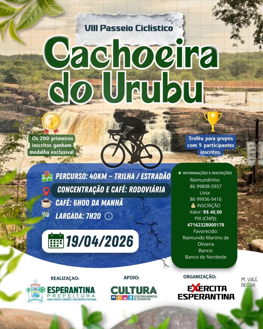  8º Passeio Ciclístico Cachoeira do Urubu./Foto: Ascom 