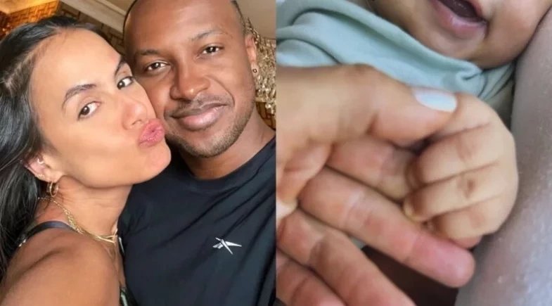 Filho de Thiaguinho e Carol Peixinho rouba toda a atenção com sorriso em foto