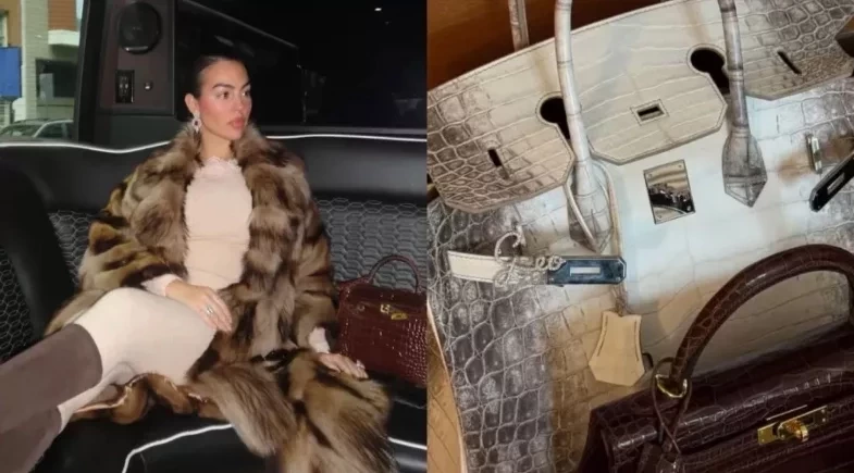Georgina Rodríguez posa com bolsa rara avaliada em R$ 2,3 milhões