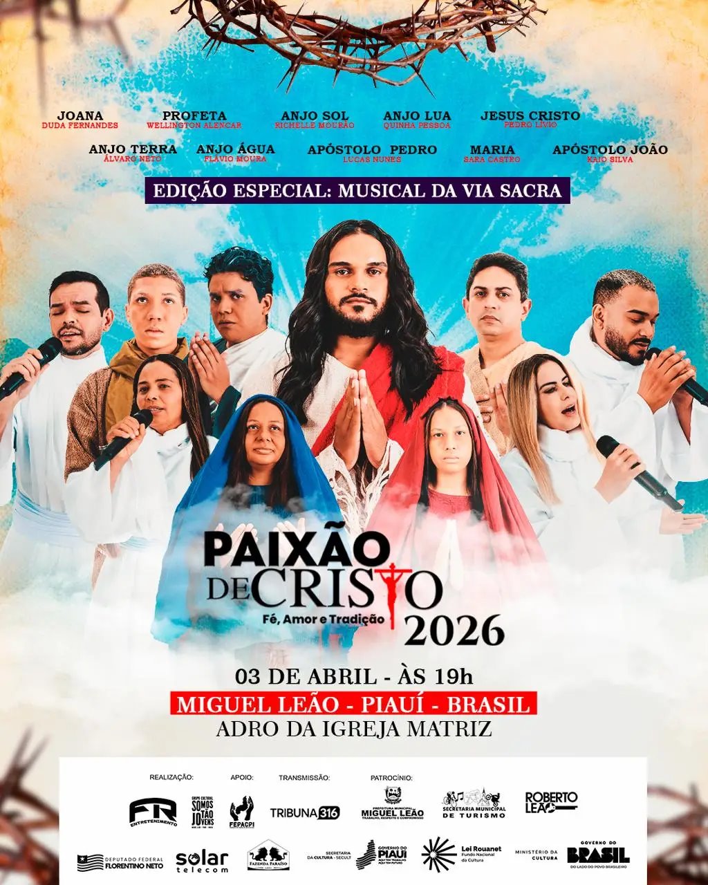 Miguel Leão celebra 11 anos da Paixão de Cristo com espetáculo especial no dia 3 de abril - Imagem 1