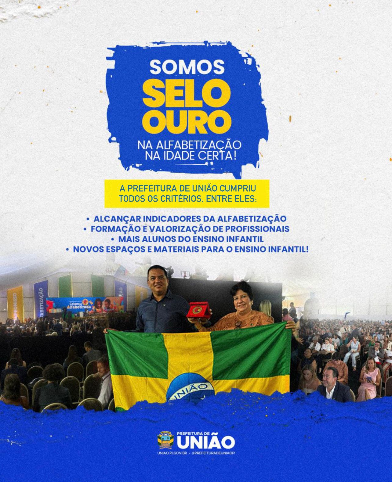 Prefeitura de União conquista Selo Ouro em indicadores da alfabetização na idade certa - Imagem 1