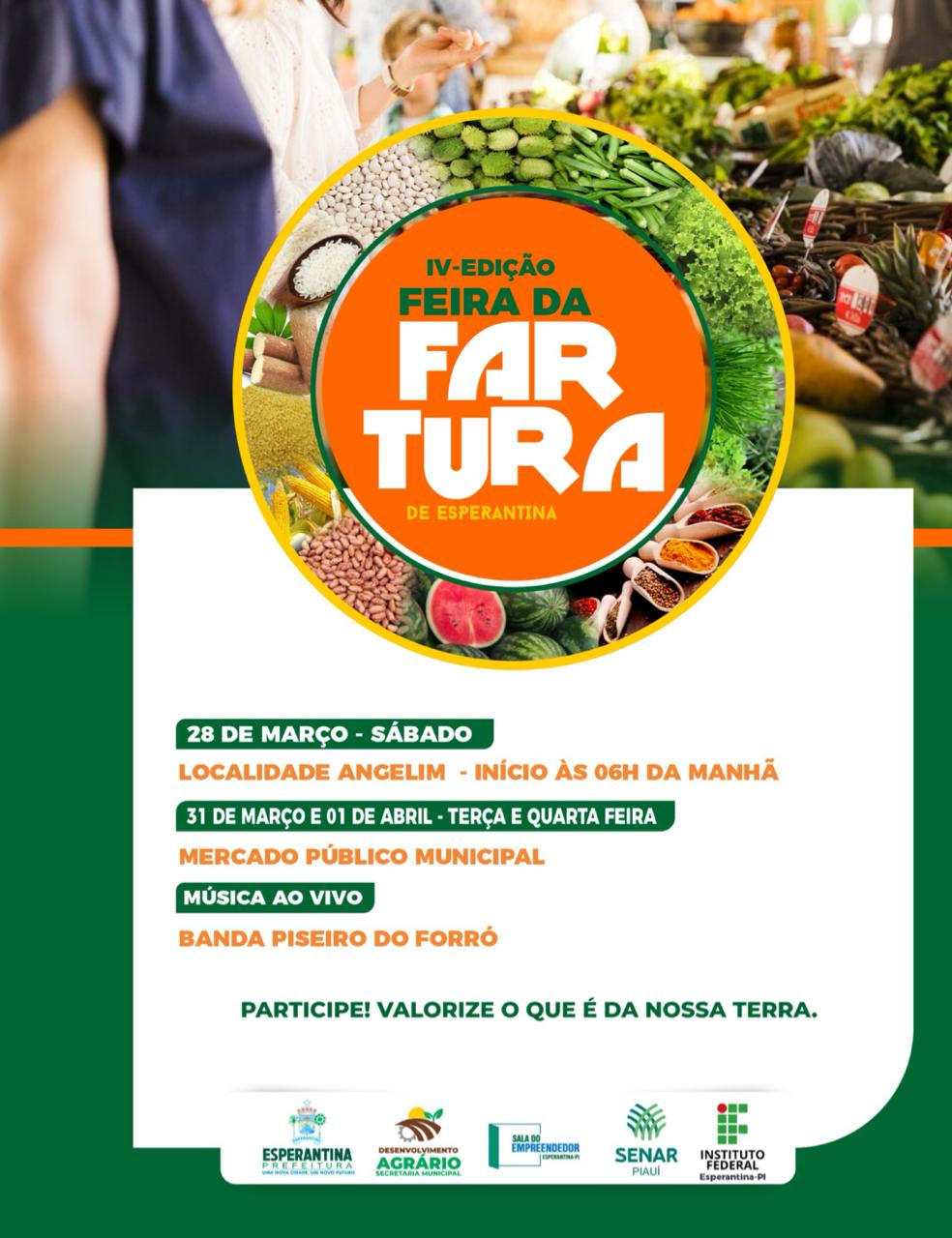 IV Edição da Feira da Fartura em Esperantina - Divulgação/ASCOM