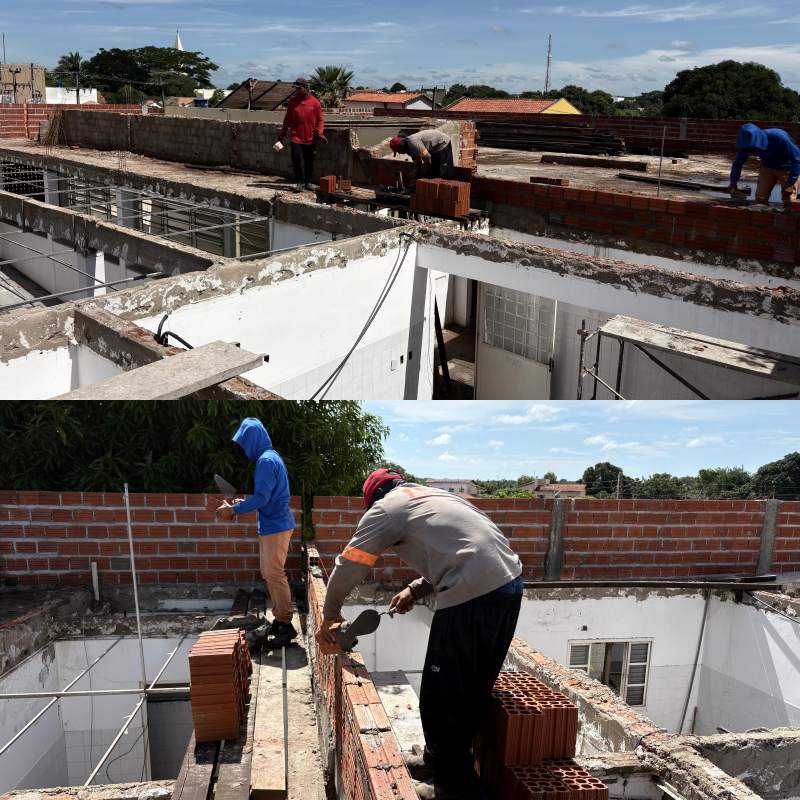 Construção do novo Centro de Saúde segue em ritmo acelerado - Divulgação/ASCOM