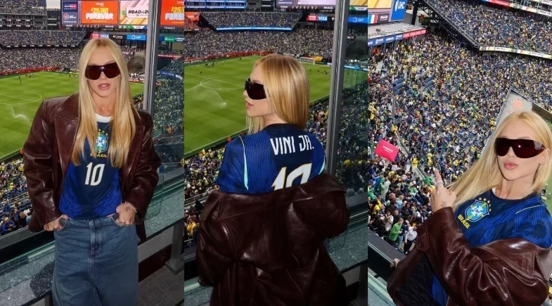 Virginia acompanha jogo de Vini Jr. nos EUA e abre álbum de fotos