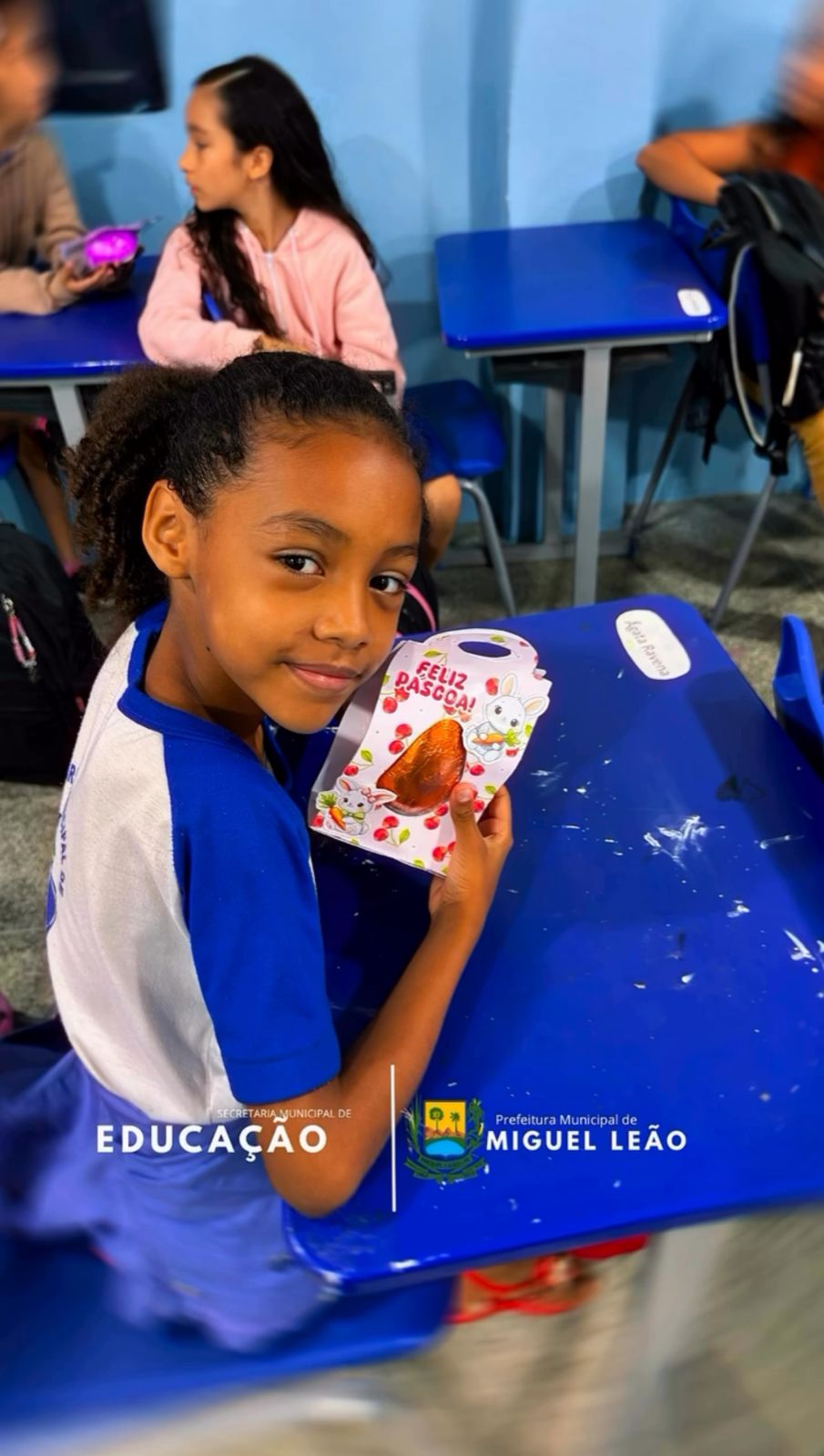 Crianças da rede municipal de Miguel Leão recebem ovos em celebração à Páscoa - Imagem 1