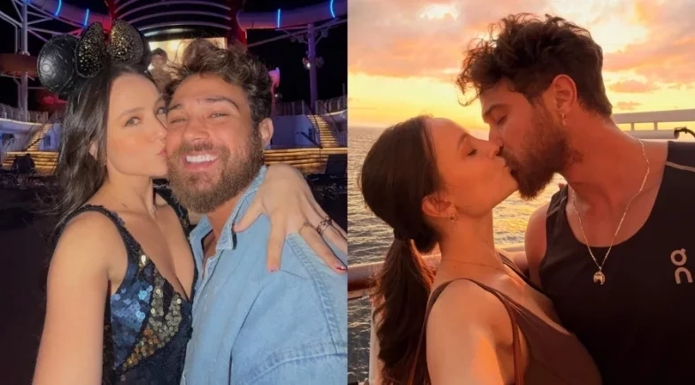 Larissa Manoela curte viagem romântica com marido em navio da Disney na Flórida