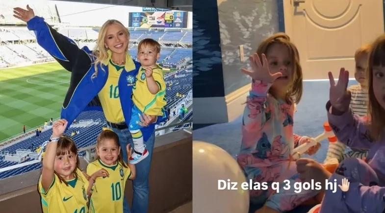 Filhas de Virginia Fonseca acertam o placar do Brasil e web reage: “Sensitivas”