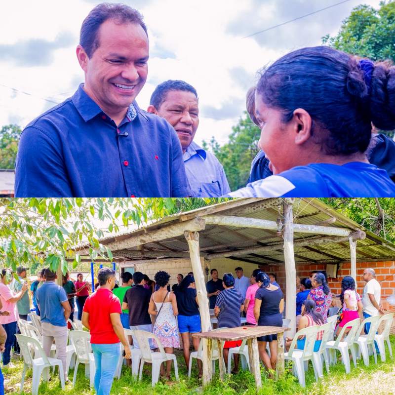 Prefeito Pedro Gomes durante entrega da academia de saúde no assentamento Marcos, em José de Freitas - Divulgação/ASCOM