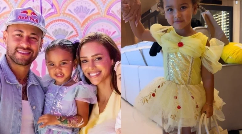 Filha de Neymar e Bruna Biancardi rouba a cena ao usar salto alto da mãe
