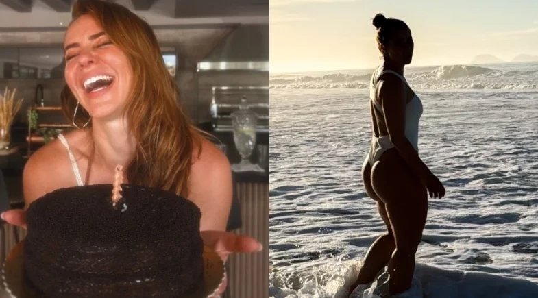 Paolla Oliveira exibe corpão em álbum de aniversário e encanta a web