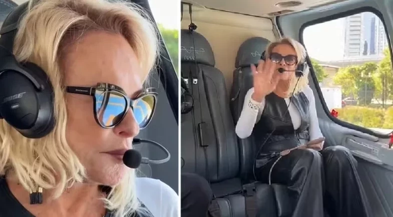 Ana Maria Braga usa helicóptero para ir da TV Globo ao SBT receber 'Troféu Imprensa'