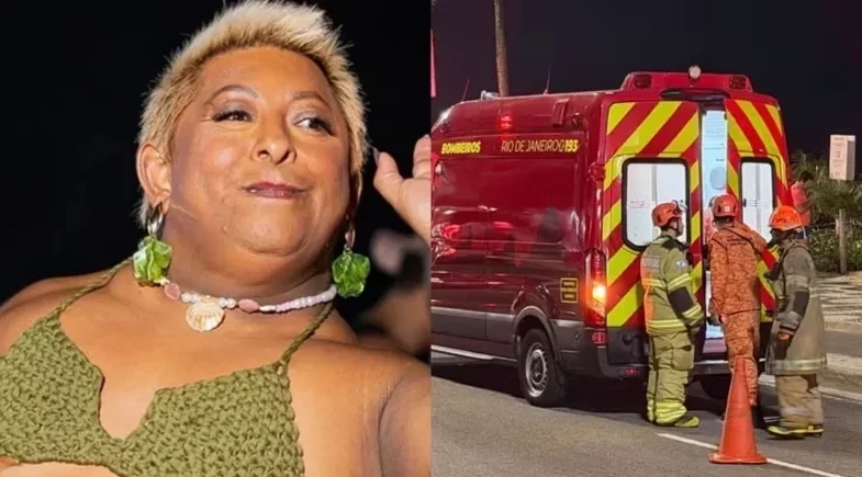 Patixa Teló sofre acidente no RJ e é socorrida às pressas por ambulância