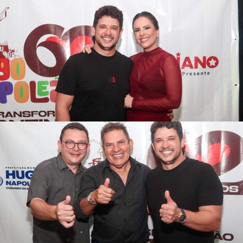 Prefeito Luciano Filho e autoridades prestigiaram a festa de 62 anos de Hugo Napoleão - Divulgação/ASCOM