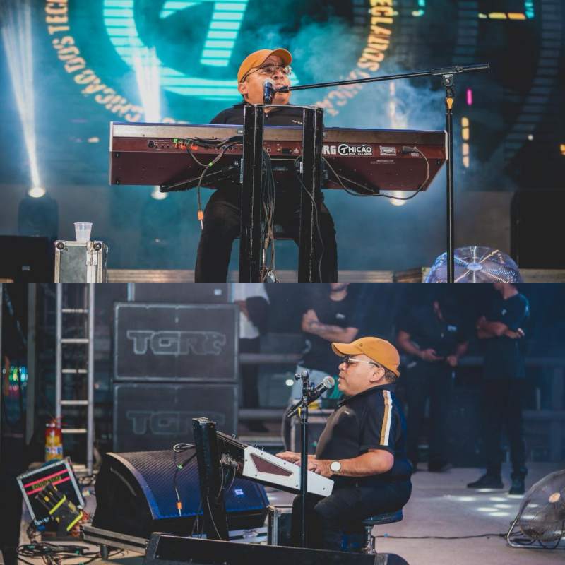 Chicão dos Teclados animou o público durante a comemoração - Divulgação/ASCOM