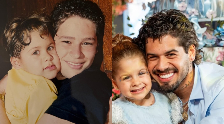 Irmão de Zé Felipe celebra aniversário do cantor com foto antiga e web reage: “Igual a Maria Flor” 