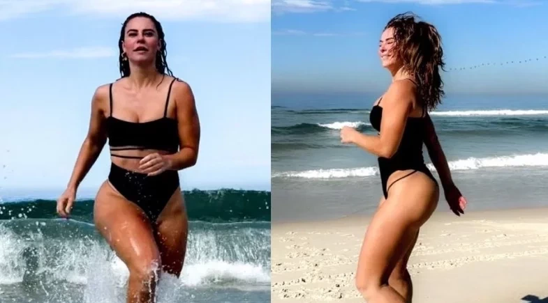 Paolla Oliveira abre álbum de fotos e exibe corpo perfeito em praia do Rio