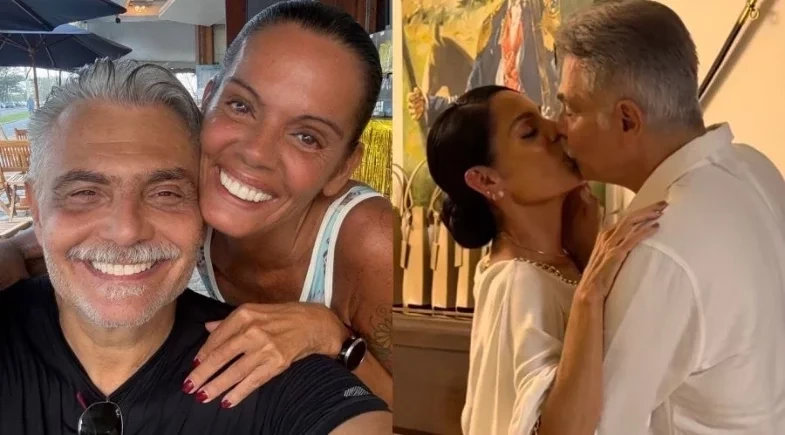 Tarcísio Filho e Mocita Fagundes se casam após quase 20 anos juntos