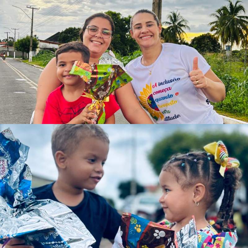 Prefeitura de Alto Longá realiza ação de Páscoa e distribui 400 ovos de chocolate para crianças do município - Imagem 1