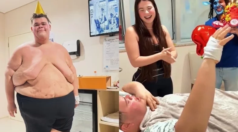 Internado, Gordão da XJ ganha festa surpresa da noiva com bolo de melancia