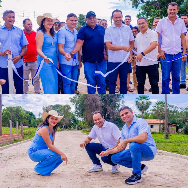 Prefeito Pedro Gomes inaugura calçamento e academia da saúde na zona rural de José de Freitas - Divulgação/ASCOM