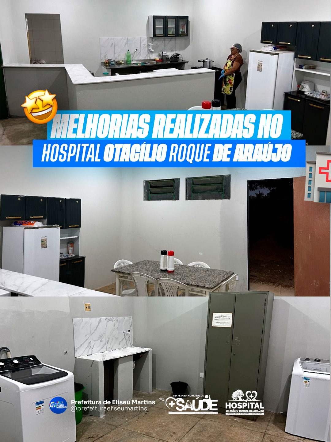 Prefeitura de Eliseu Martins realiza melhorias no Hospital Otacílio Roque de Araújo - Foto: Prefeitura de Eliseu Martins