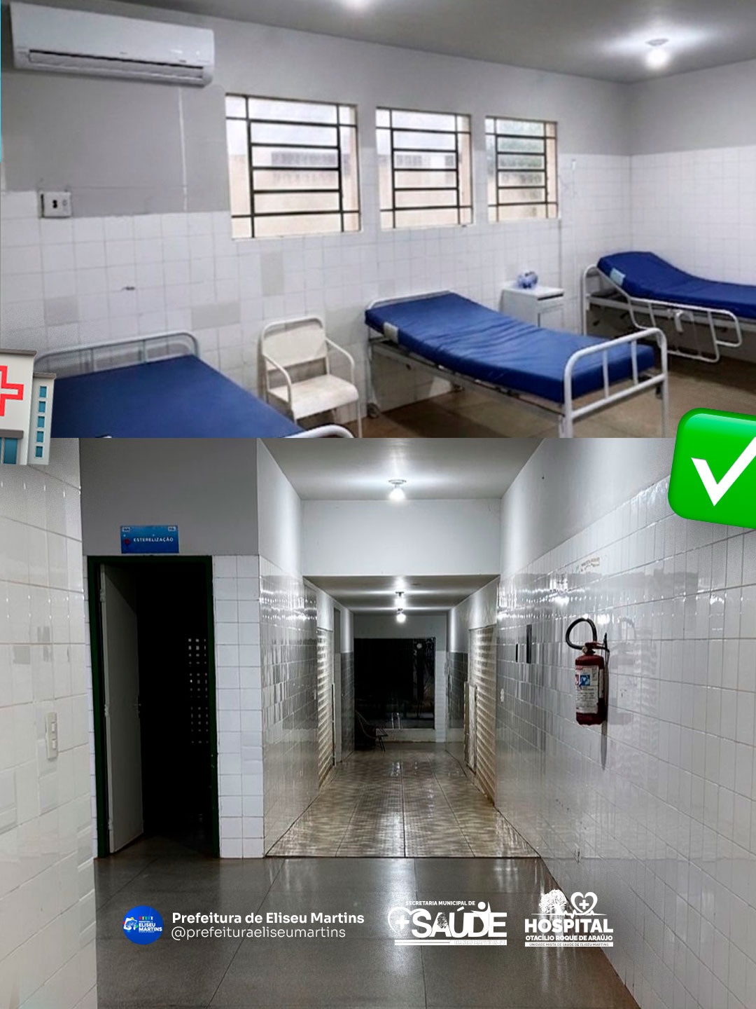 Prefeitura de Eliseu Martins realiza melhorias no Hospital Otacílio Roque de Araújo - Foto: Prefeitura de Eliseu MartinsPrefeitura de Eliseu Martins realiza melhorias no Hospital Otacílio Roque de Araújo - Foto: Prefeitura de Eliseu Martins
