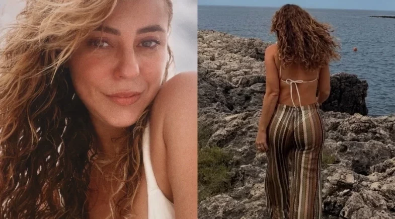 Paolla Oliveira exibe corpo monumental de biquíni branco em praia da Itália 