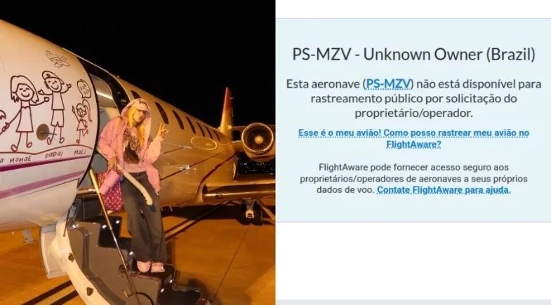 Virginia derruba rastreio de jatinho em retorno ao Brasil após termino com Vini Jr.