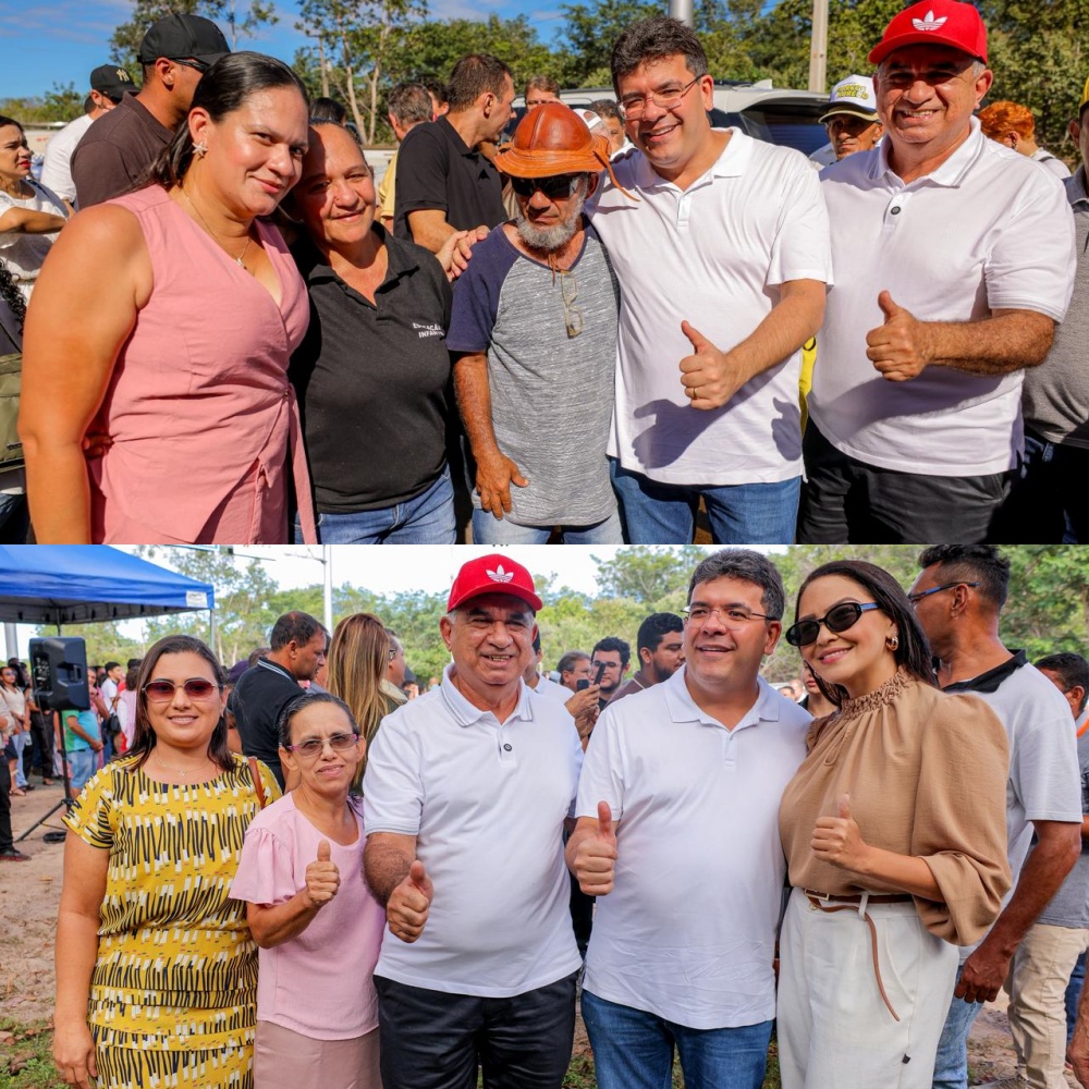 Prefeito Milton Passos acompanha Rafael Fonteles na inauguração da PI-220 em Pau D’Arco do Piauí | Divulgação/Gabriel Paulino