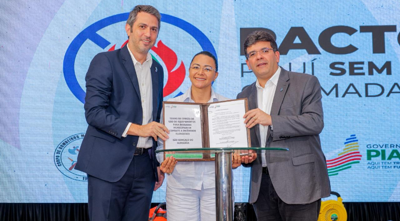 Prefeita de São Gonçalo do Gurguéia participa do lançamento do Pacto Piauí Sem Queimadas em Teresina
