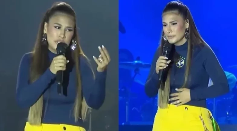 Simone Mendes interrompe show por dor de barriga: “Deixa eu ir no banheiro, pelo amor de Deus”