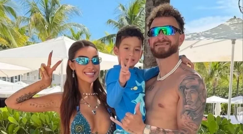 Ex casal, Bianca Andrade e Fred Bruno curtem dia em família em Miami