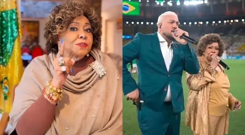 Alcione quebra o silêncio após críticas por cantar o Hino Nacional: ''Falha técnica’’ 