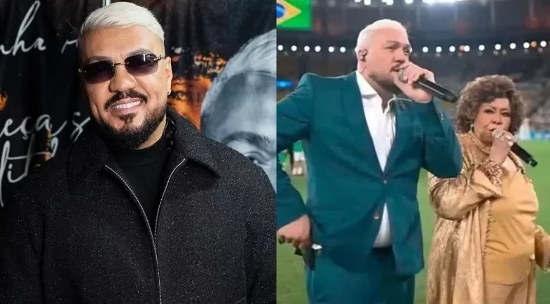 Belo brinca com críticas após cantar Hino Nacional ao lado de Alcione no Maracanã