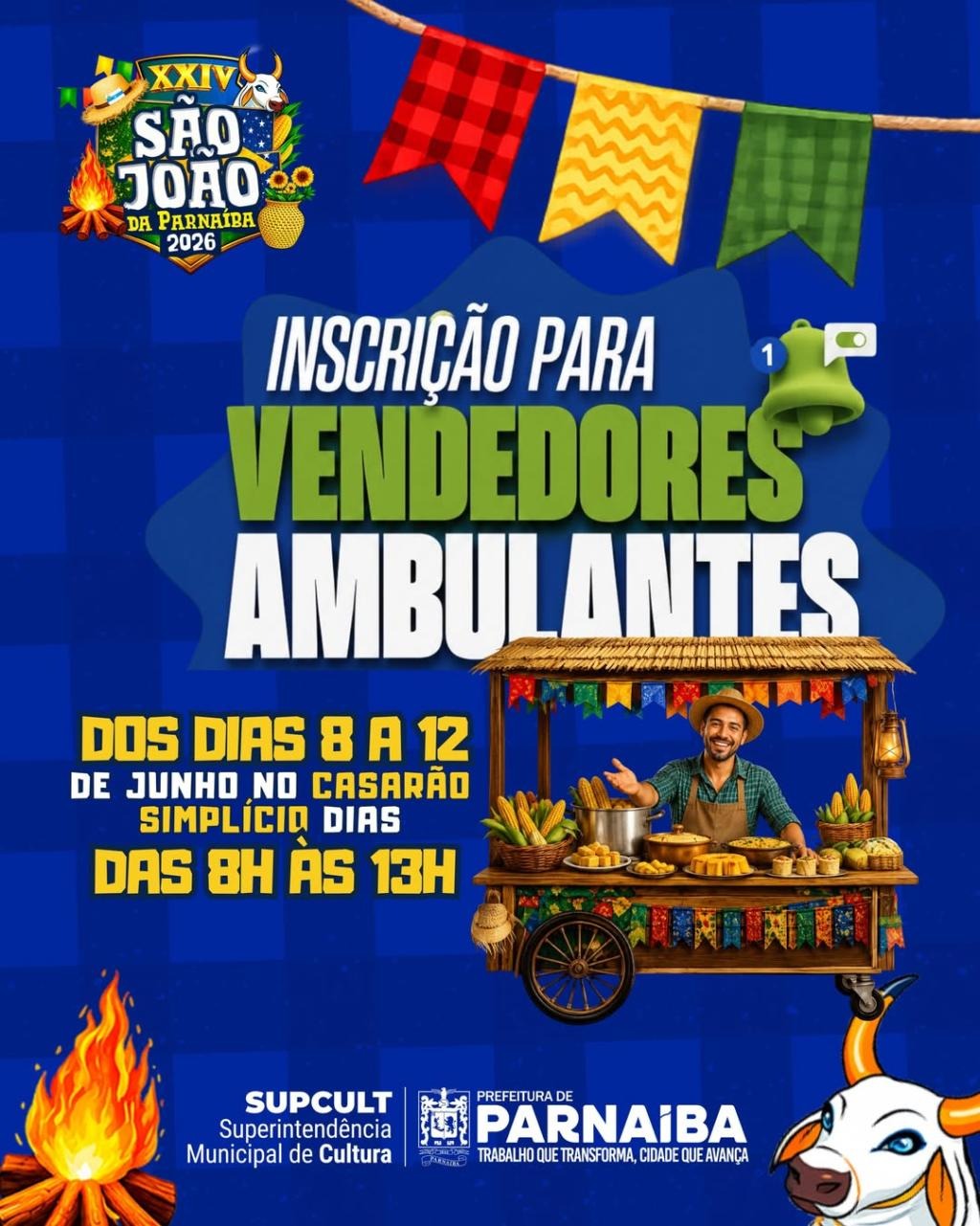  Parnaíba abre inscrições para vendedores ambulantes - Divulgação/ASCOM