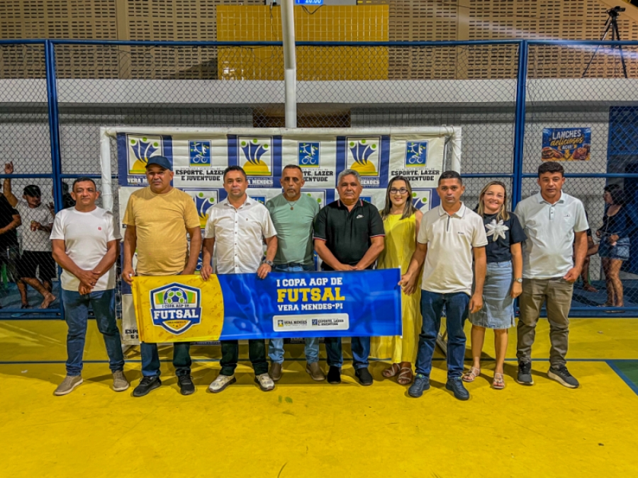 Vera Mendes abre I Copa AGP de Futsal com homenagem ao desportista Agripino Sousa Silva | Divulgação/Ascom