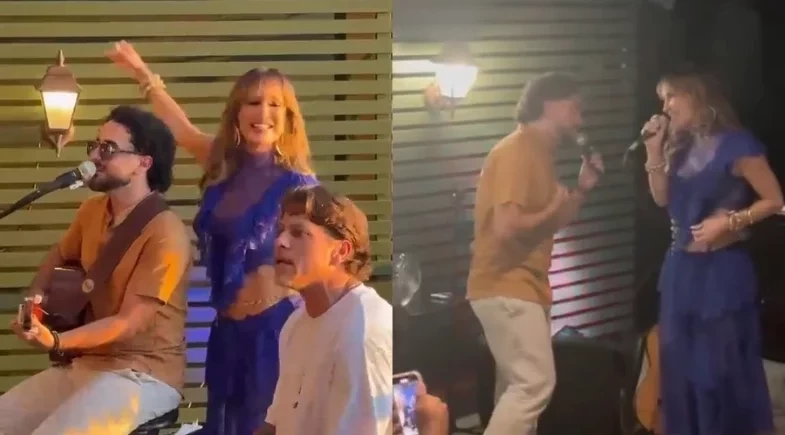 Claudia Leitte surge de surpresa e canta em restaurante de Salvador
