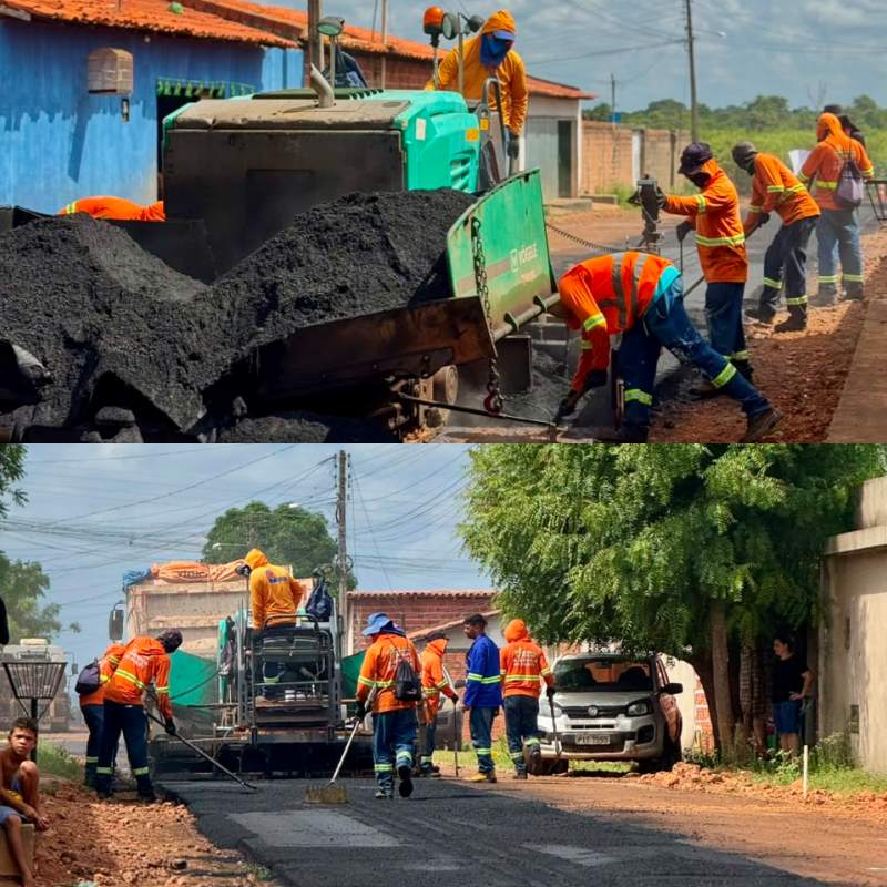 Serviços de asfaltamento no bairro Bernardo Rêgo - Divulgação/ASCOM