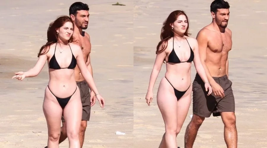 Henrique Barreira, de 'Quem Ama Cuida', grava série com Duda Matte em praia; fotos!