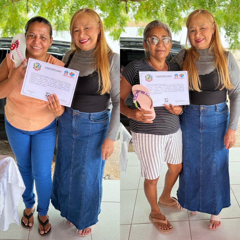 Prefeitura de Pau D’Arco do Piauí promove curso de personalização de chinelos | Divulgação/Prefeitura de Pau D'Arco do Piauí