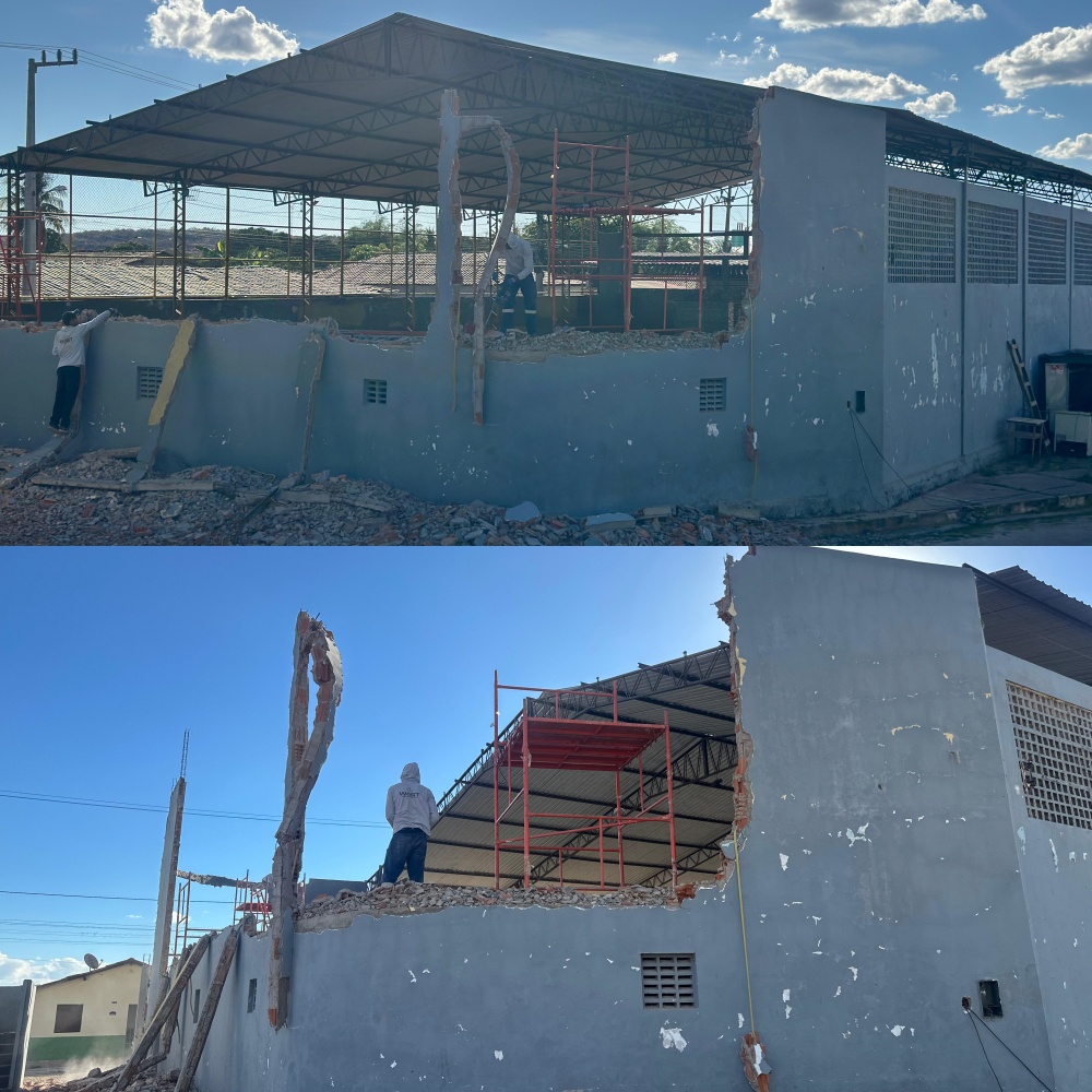 Obras do Ginásio Poliesportivo avançam em São Gonçalo do Gurguéia - Imagem 1