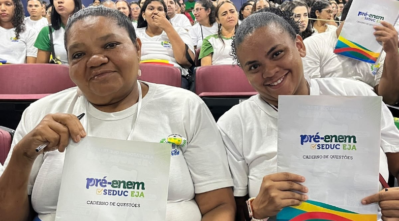 Cerca de mil estudantes da Educação de Jovens e Adultos (EJA) participaram da 3ª edição do Pré-Enem EJA, promovida pela Seduc em Teresina | Reprodução/ Gabriela de Castro