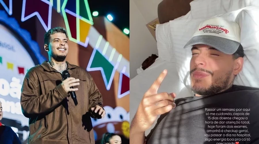 Felipe Amorim interrompe agenda de shows devido problemas de saúde