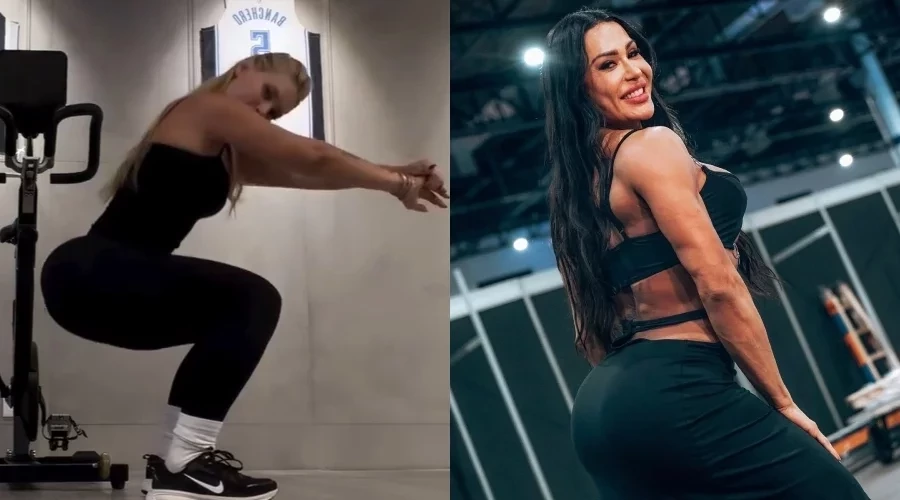Virginia faz treino de glúteos feito por IA de Gracyanne Barbosa: “Será que consigo?”