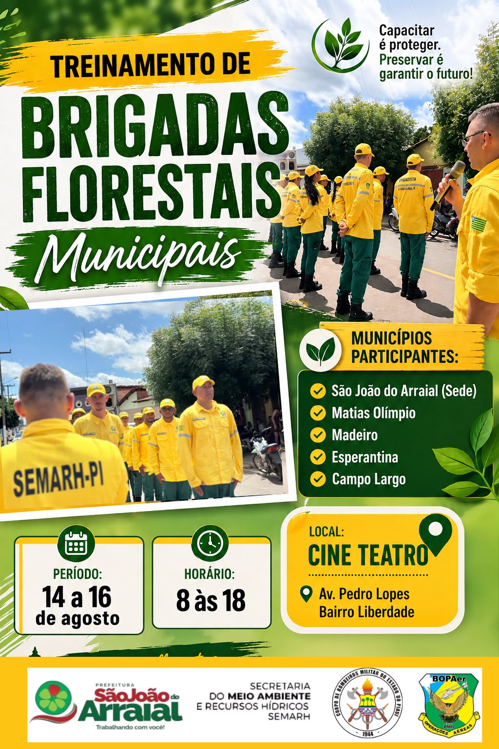 São João do Arraial sedia treinamento de brigadas florestais municipais - Imagem 1