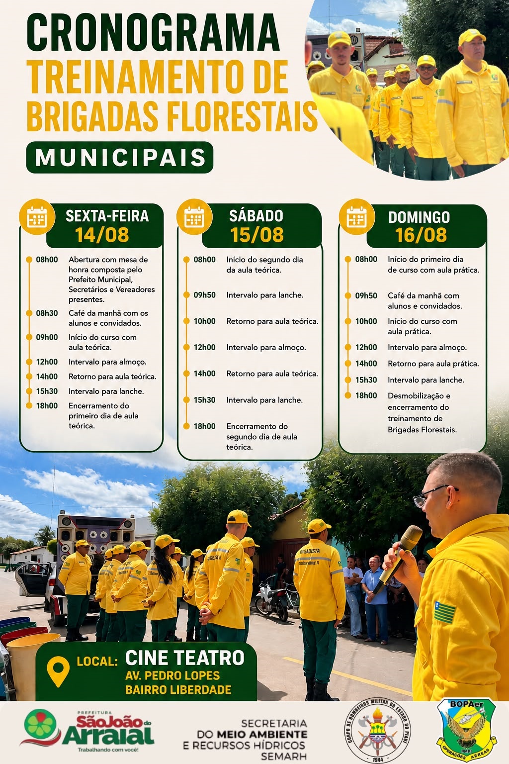 São João do Arraial sedia treinamento de brigadas florestais municipais | Foto/Reprodução